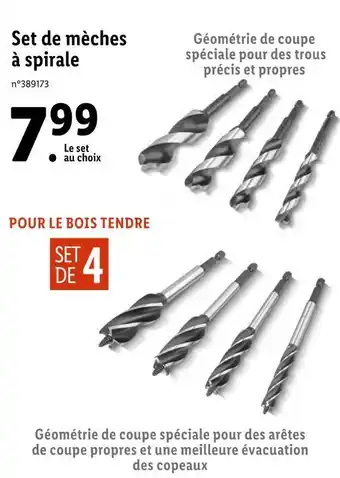 Lidl Set de mèches à spirale offre