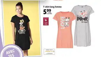 Lidl T-shirt long femme offre