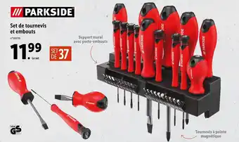 Lidl Parkside set de tournevis et embouts offre