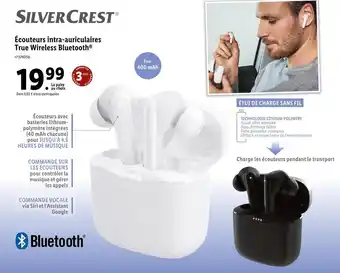 Lidl Silver crest écouteurs intra-auriculaires true wireless bluetooth offre