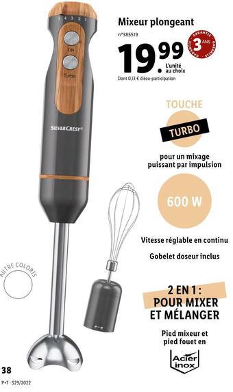 Lidl Mixeur plongeant offre