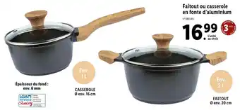 Lidl Faitout ou casserole en fonte d’aluminium offre