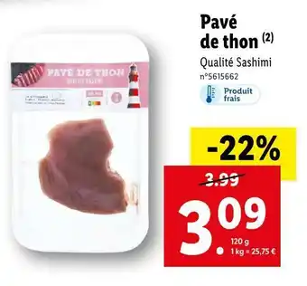 Lidl Pavé de thon offre