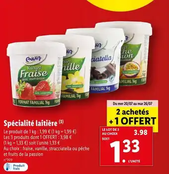 Lidl Lidl spécialité laitière offre
