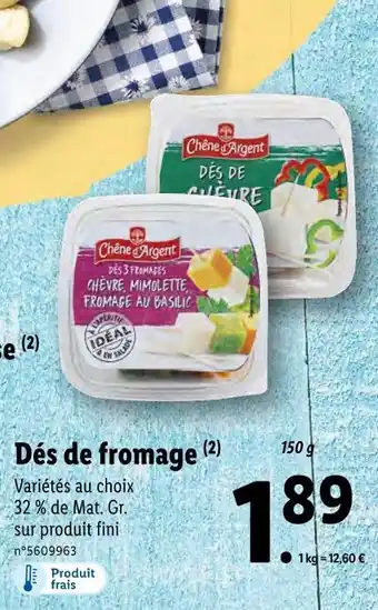 Lidl Dés de fromage offre