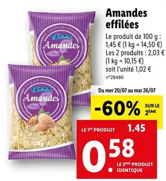Belbake amandes effilées