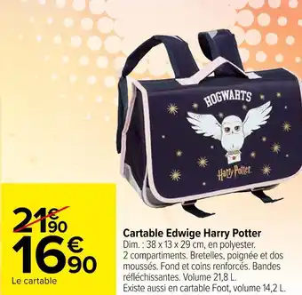 Carrefour Harry potter cartable edwige harry potter offre
