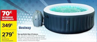 Bestway spa gonflable baja 2/4 places