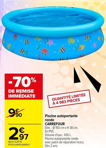 Carrefour Carrefour piscine autoportante ronde offre