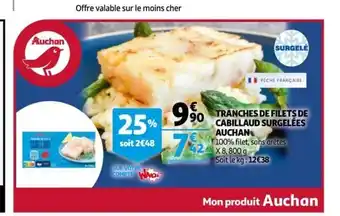 Auchan Tranches De Filets De Cabillaud Surgelées Auchan offre
