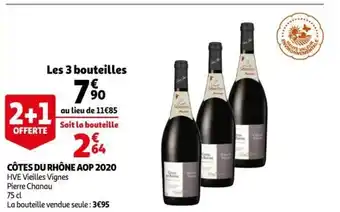 Auchan Côtes Du Rhône Aop 2020 offre