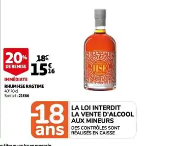 Auchan Rhum Hse Ragtime offre