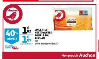 Auchan Lingettes Nettyantes Pour Le Sol Auchan offre
