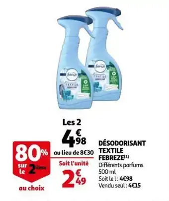 Auchan Désodorisant Textile Febreze offre