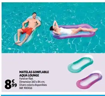 Auchan Matelas Gonflable Aqua Lounge offre