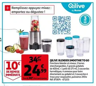 Auchan Qilive Blender Smoothie Togo offre