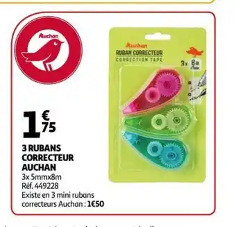 Auchan 3 Rubans Correcteur Auchan offre
