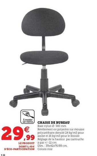 Super U Chaise De Bureau offre