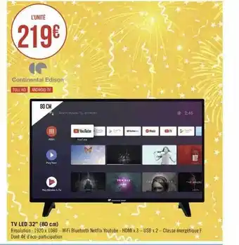 Géant Casino Tv Led 32 offre