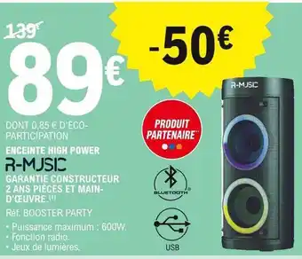 E.Leclerc Enceinte High Power R-mjsic offre
