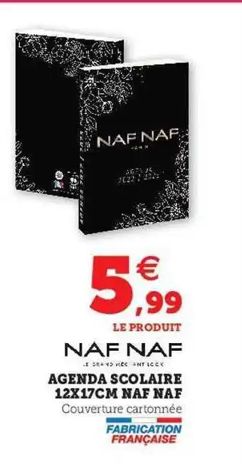 Super U Agenda Scolaire 12 X 17 Cm Naf Naf offre