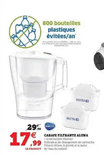 Super U Carafe Filtrante Aluna Brita offre