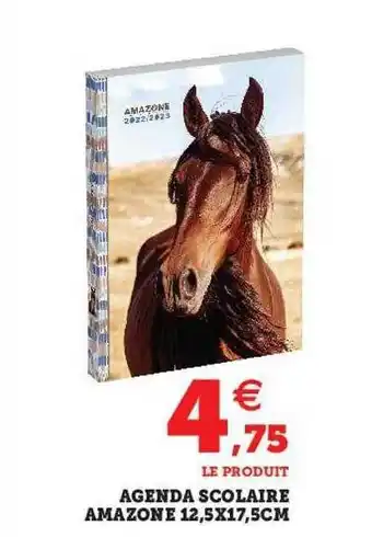 Super U Agenda Scolaire Amazone 12,5 X 17,5 Cm offre