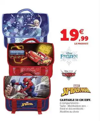 Super U Cartable 38 Cm Env. Spiderman offre