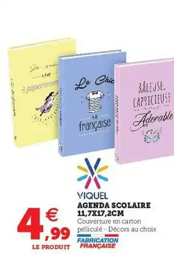 Super U Agenda Scolaire 11,7 X 17,2 Cm Viquel offre