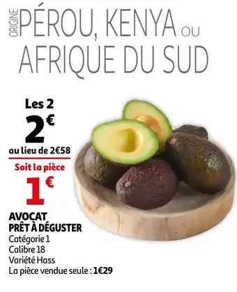 Auchan Avocat prêt à deguster offre