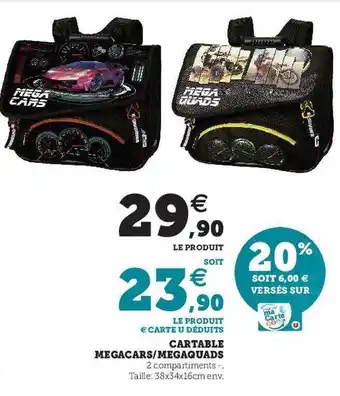 Cartable Megacars-megaquad