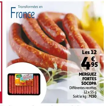 Auchan Merguez fortes Socopa offre
