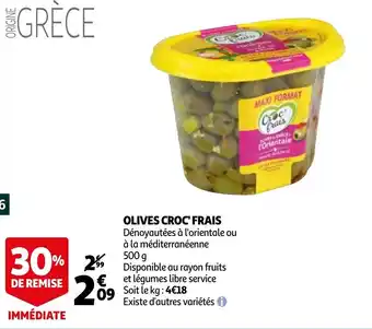 Auchan Olives Croc'Frais offre
