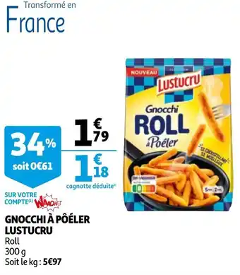 Auchan Gnocchi à poêler Lustucru offre