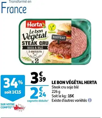 Auchan Le Bon végétal herta offre