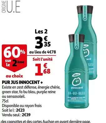 Auchan Pur jus innocent offre