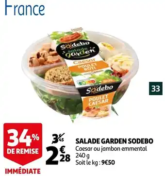 Auchan Salade Garden Sodebo offre