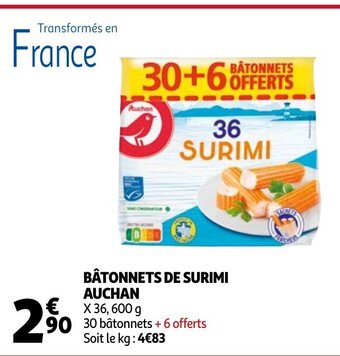 Auchan Bâtonnets de Surimi Auchan offre