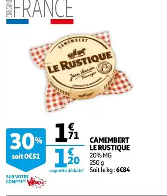 Auchan Camembert Le Rustique offre