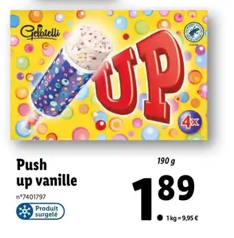 Lidl Push up vanille offre