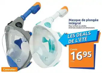 Action Masque de plongée intégral offre