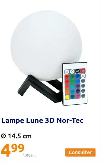 Lampe lune 3D nor-tec