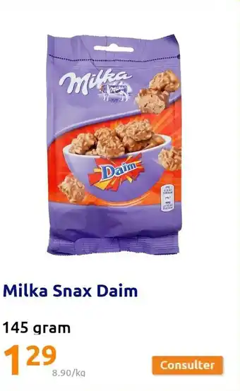 Action Mila snax daim offre