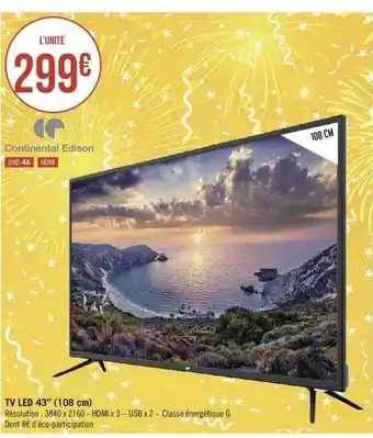Géant Casino Tv Led 43 offre