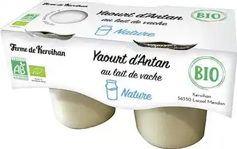 Spar YAOURT D’ANTAN AU LAIT DE VACHE BIO NATURE offre