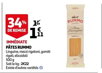Auchan Pâtes rummo offre