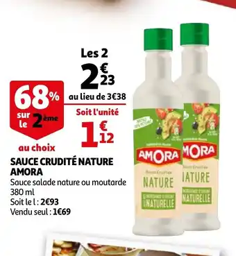 Auchan Sauce crudité nature amora offre