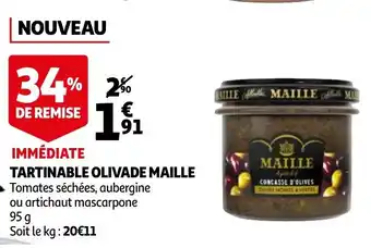 Auchan Tartinable olivade maille offre