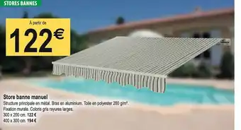 Tridôme Store Banne Manuel offre