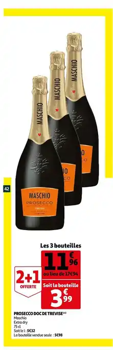 Auchan Prosecco doc de trevise offre